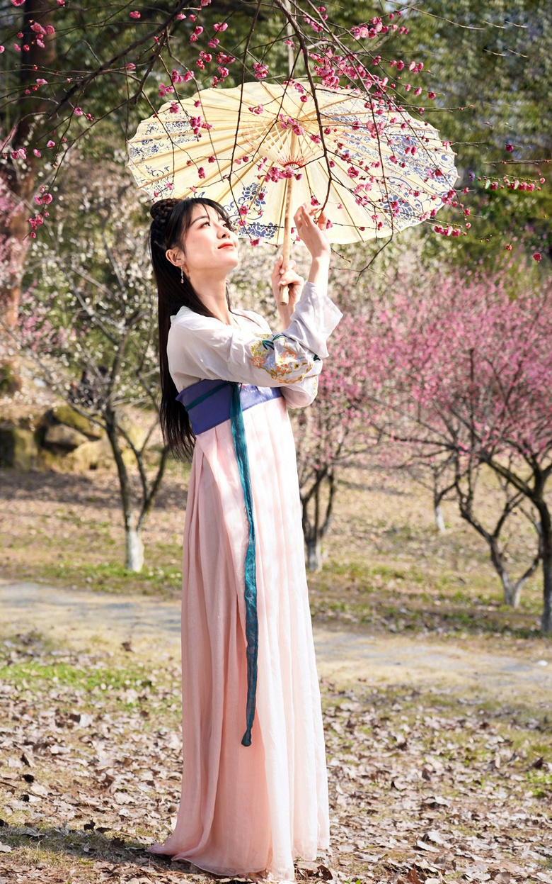 《梅花古風(fēng)女仕圖》 閑看花開靜待花落， 冷暖自知清凈如始。