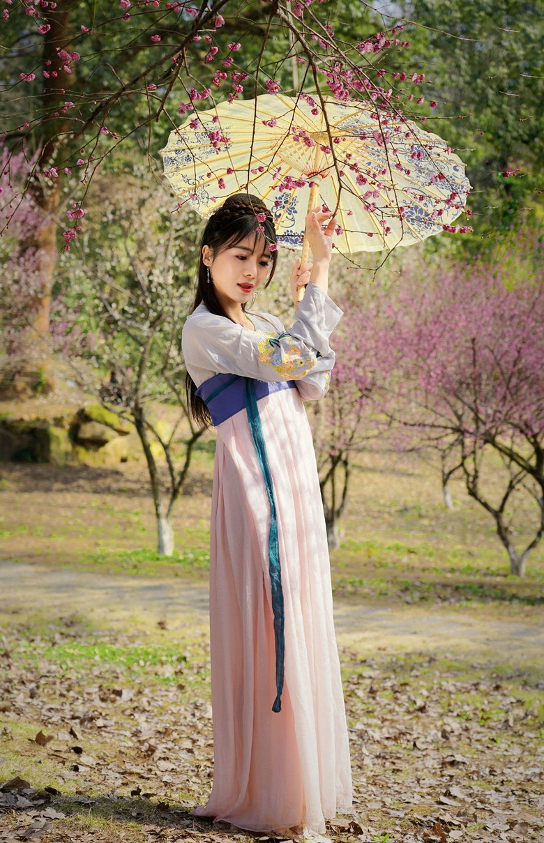 《梅花古風(fēng)女仕圖》 閑看花開靜待花落， 冷暖自知清凈如始。