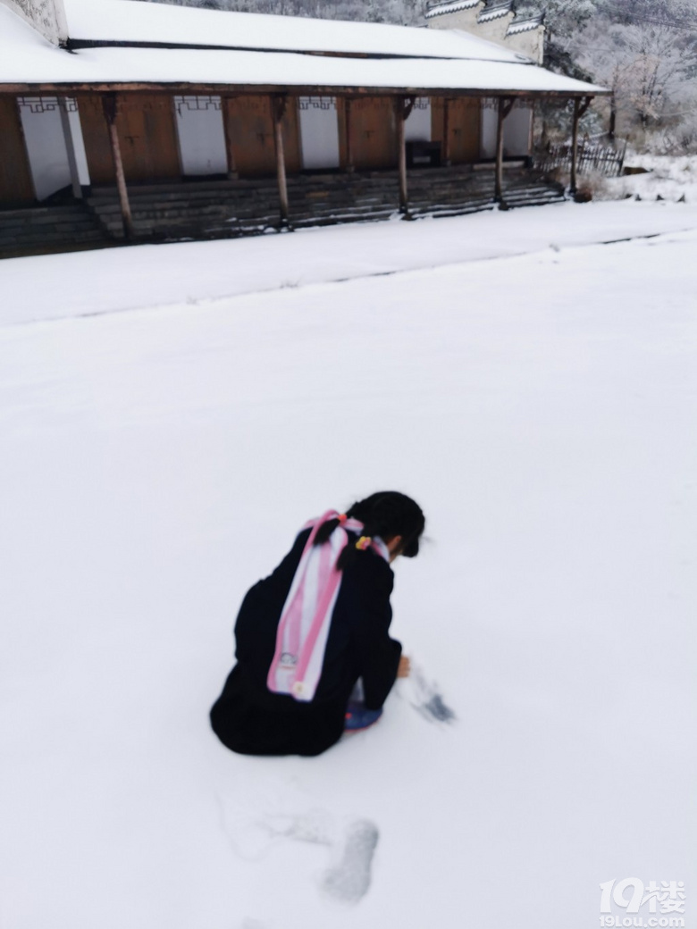 今天臨安下雪啦�。。『么蟮难�！沒想到在這三月底還能看到雪，還