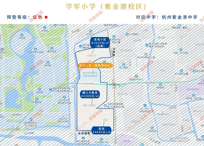 杭州市主城区重点学区房学区范围及房价汇总