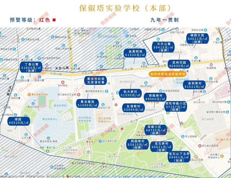 杭州市主城区重点学区房学区范围及房价汇总