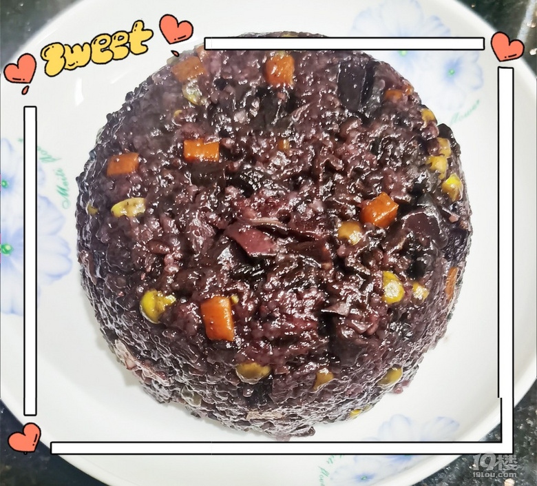 快手菜 黑米饭 要的就是速度[666][666][666]