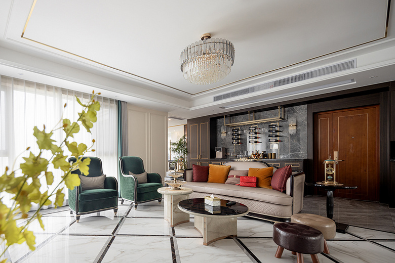 【精品案例】203㎡美式风,打造轻奢平层宫殿,效果惊艳全小区!
