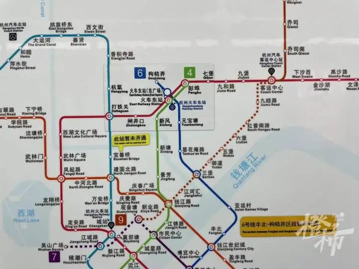 杭州地铁6号线二期开通火车东站怎么换乘要不要出站