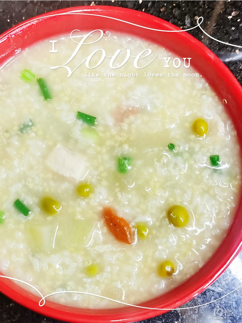 豌豆雞丁粥