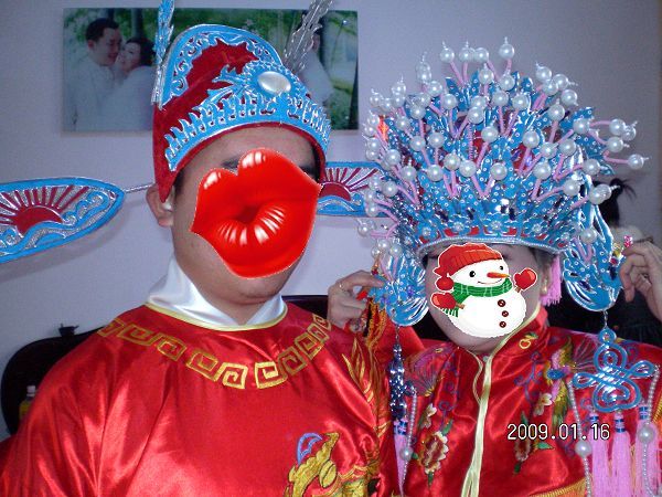 过一次的古装婚礼服转,~~送红盖头,红绣球~ ●