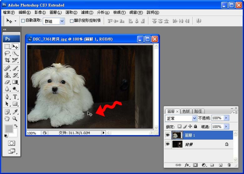 PS菜鸟教程二--用遮色片(蒙版)合成两张照片-1