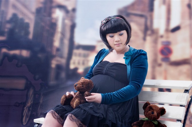 原来这就叫大肚子,哈哈(我的秀球大赛)~-准妈妈