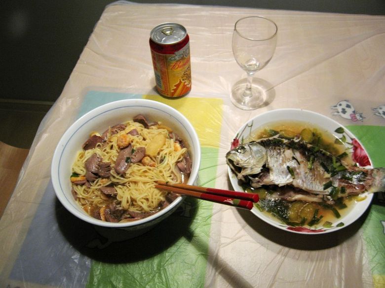 自做一菜一面简餐(LP说是垃圾东东)