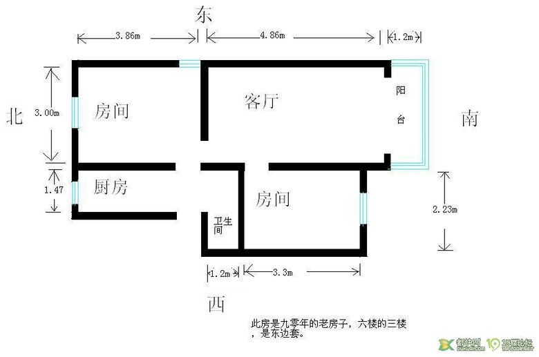 60方的房子月底装修,想隔成三室一厅。设计高