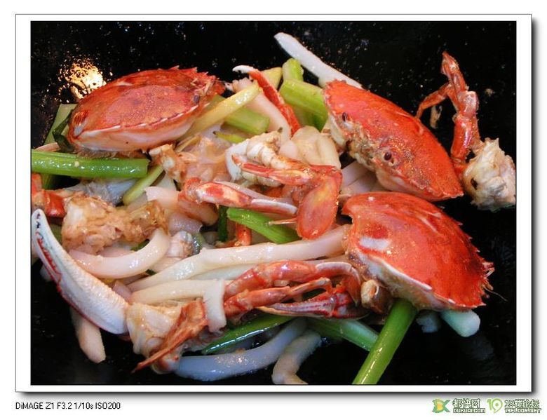 ===野蛮家常菜系列之五十五(花蟹炒年糕、啤酒