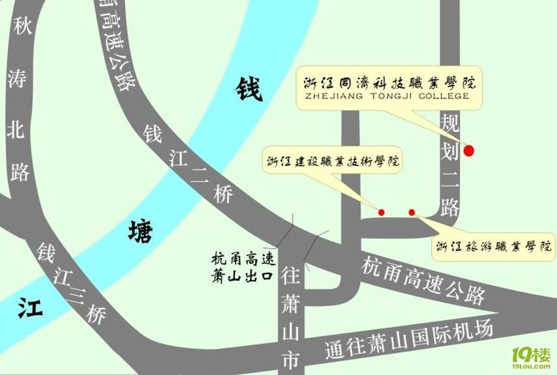 上地图(比赛地点改在浙江同济职业技术学院)-乐