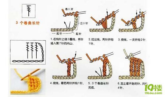 钩针基础----3个卷曲长针-旅游版块预留-杭州19楼