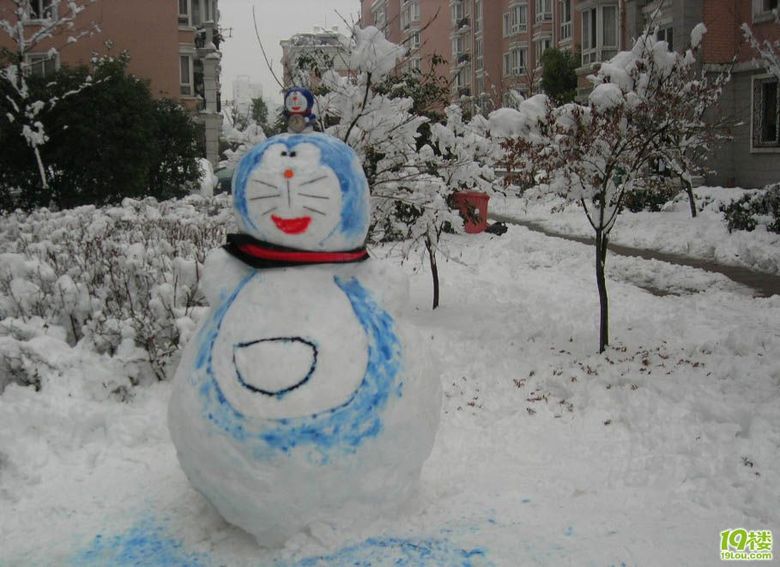 多啦A梦雪人!超级无敌可爱!-我的自拍-杭州19