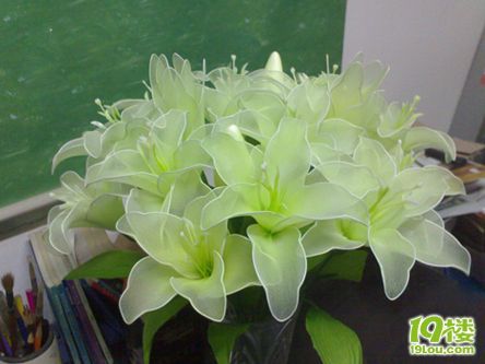 丝网花--铁包百合-手工DIY-杭州19楼