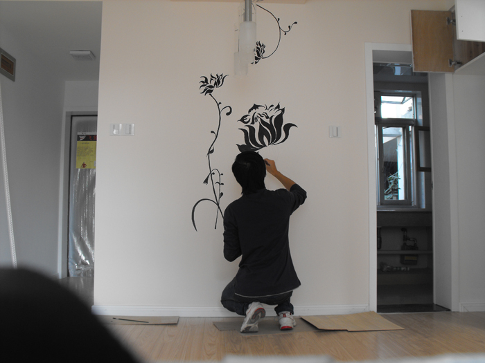 怎么画墙绘,有过程-装修日记-杭州19楼
