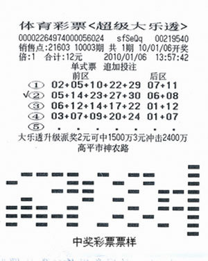 机选大乐透梦想成真 晋城一彩民喜中二等奖-