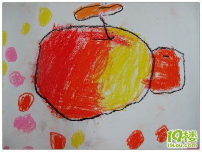 分享幼儿园小朋友的绘画作品---水果-杭州幼儿