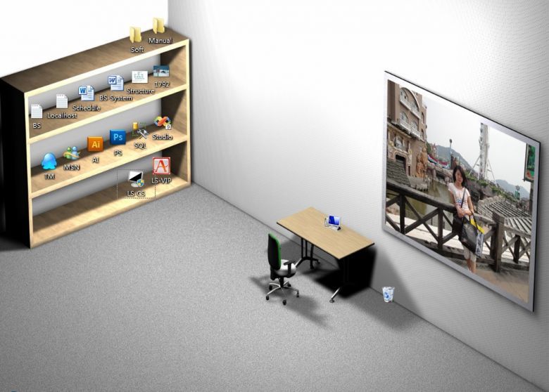 超级酷 的创意三维桌面背景-养眼搞笑-杭州19楼