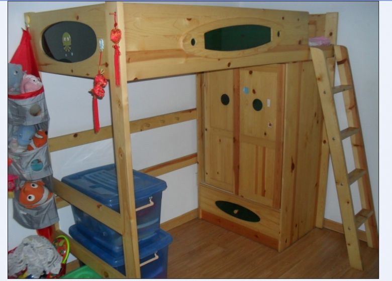 转让香港翡翠宝贝松木高低床-闲置二手交易(原