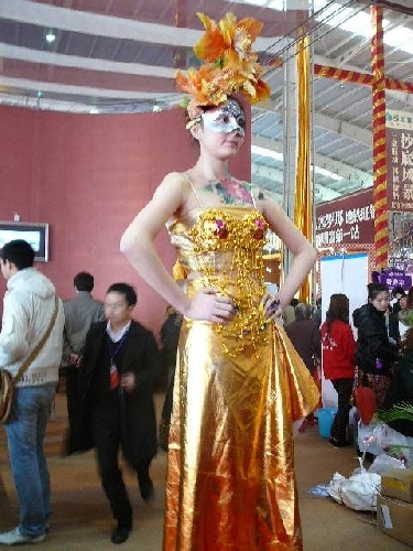 車模都過(guò)時(shí)了！看為了樓市犧牲的大膽美女們(圖)