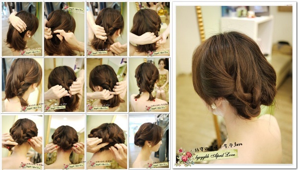 分享多图。韩式盘发,编辫子。-美容护肤-杭州19