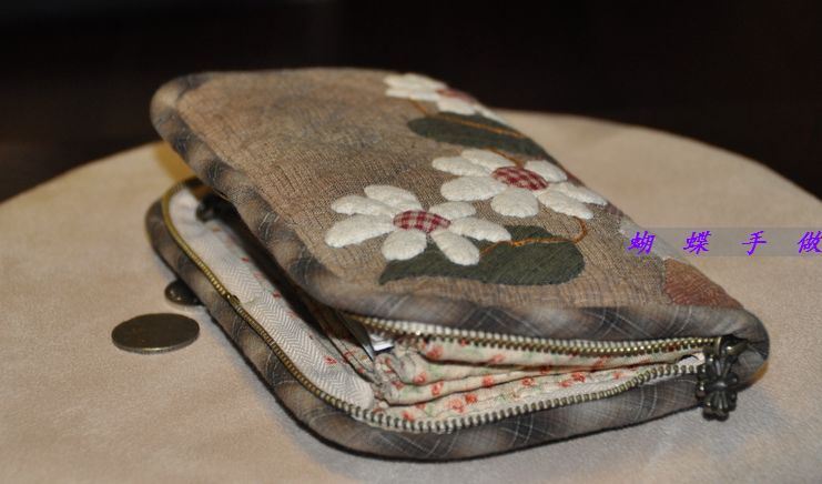 *蝴蝶手作*贴布小花先染钱包-手工DIY-杭州19楼