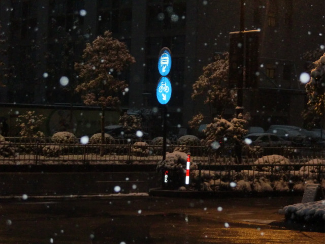 雪花纷飞-夜晚美景-边走边拍-杭州19楼