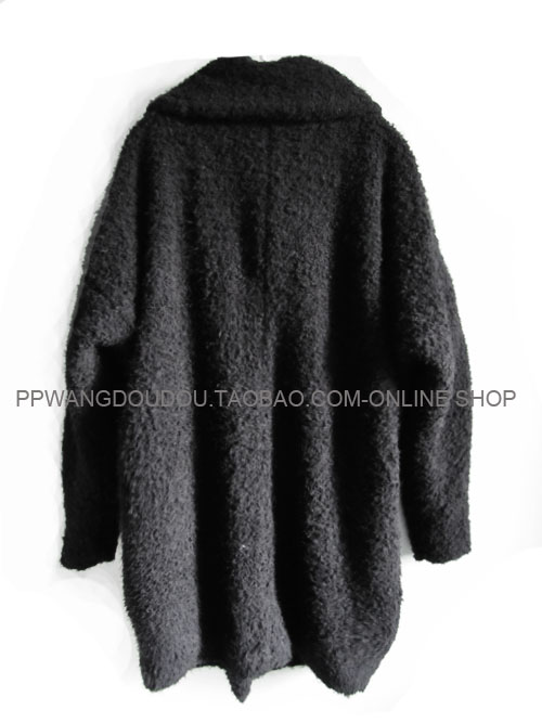 【欧美风】全新,韩国进口黑色多毛毛针织羊羔