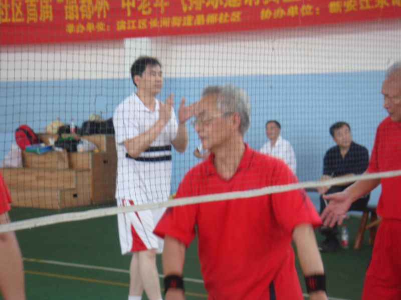 红色的气排球之江一队(杭州滨江晶都杯气排