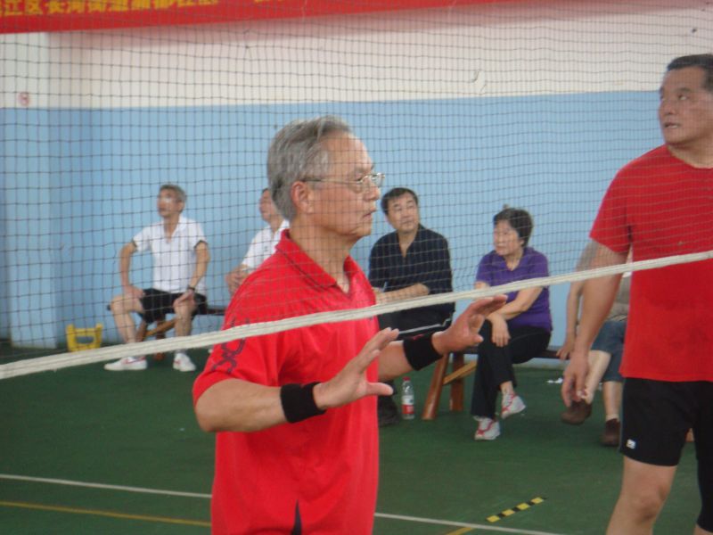 红色的气排球之江一队(杭州滨江晶都杯气排