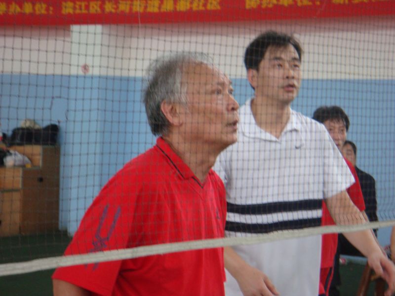 红色的气排球之江一队(杭州滨江晶都杯气排