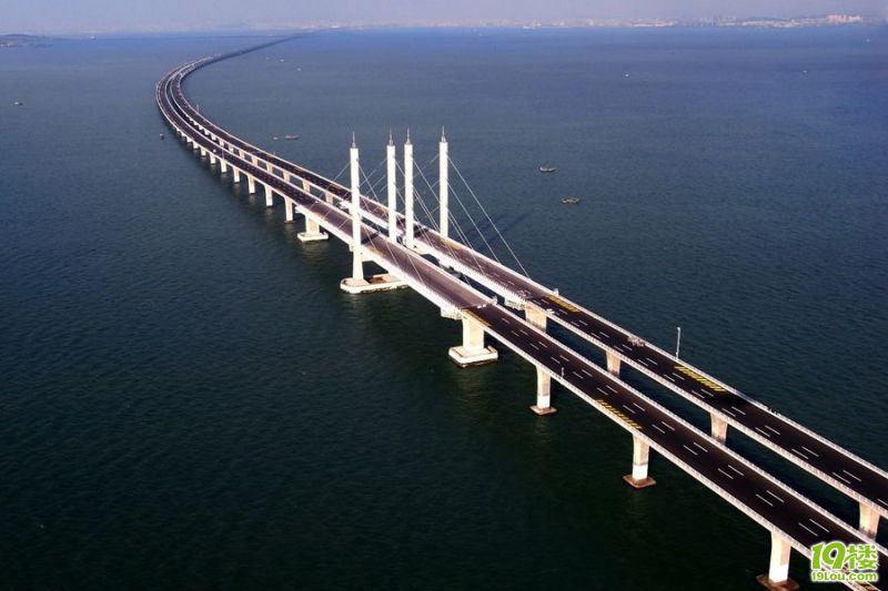 航拍世界最长跨海大桥青岛胶州湾大桥(高清组