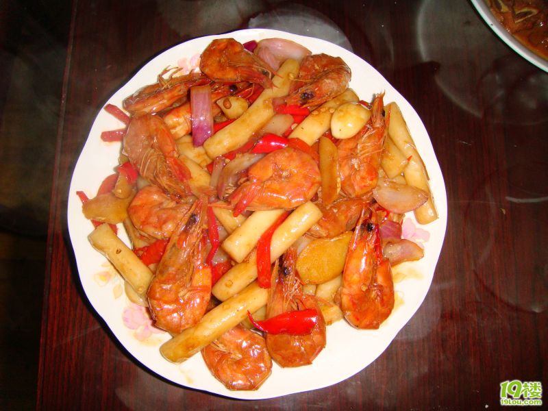 虾炒年糕-19楼私房菜-杭州19楼