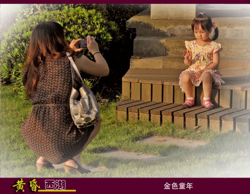 西湖的美麗黃昏