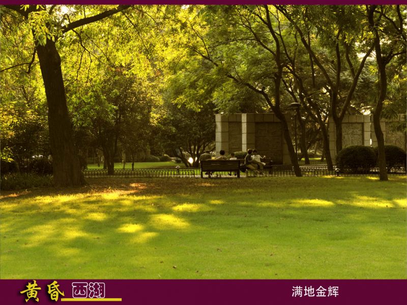 西湖的美麗黃昏