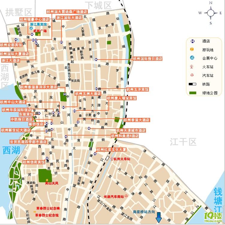 杭州上城区地图杭州上城区三维地图最新杭州上