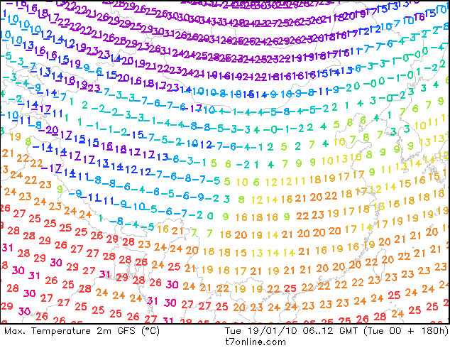 2010年1月12日湖州未来一周天气形势展望-湖