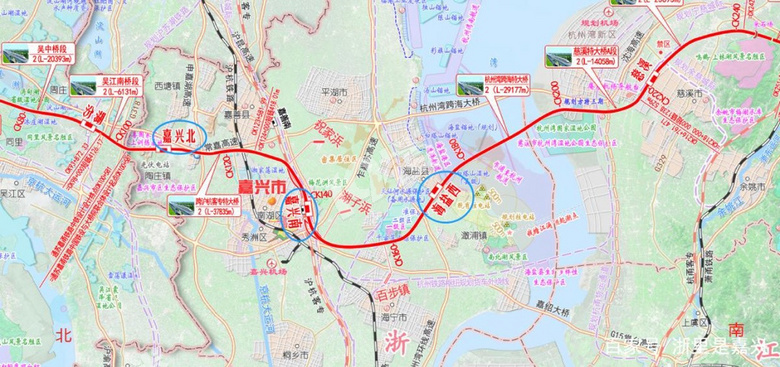 通苏嘉甬铁路嘉兴北站选址西塘陶庄