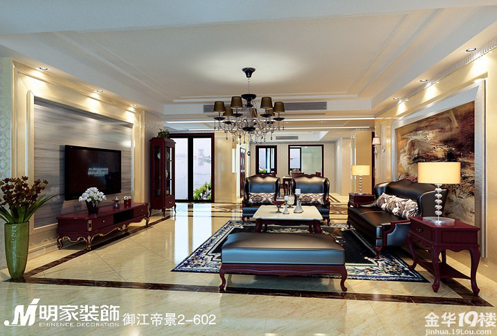 明家装饰★2013案例--御江帝景-设计师会所-金