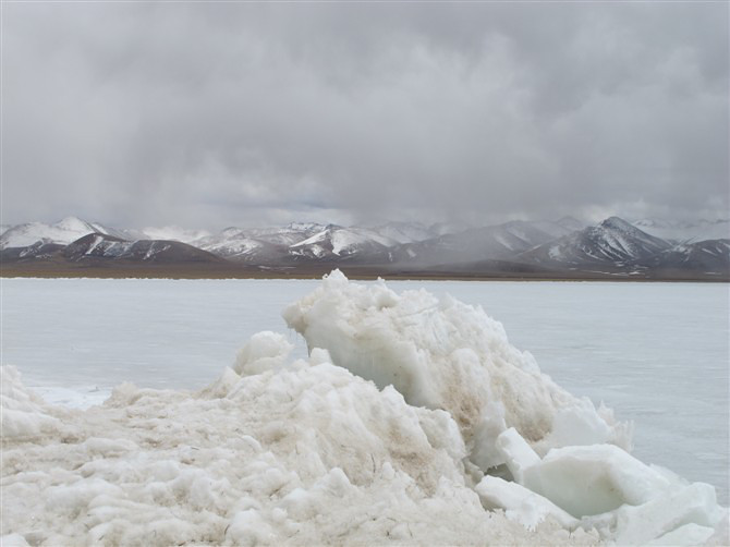 西藏的冬天美丽的纳木错湖-自拍-摄影部落-宁波