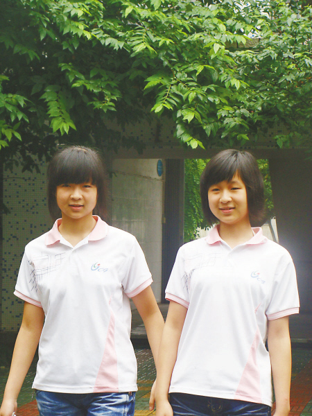 宁海双胞胎姐妹 中考考出相同分数-宁波消息-宁