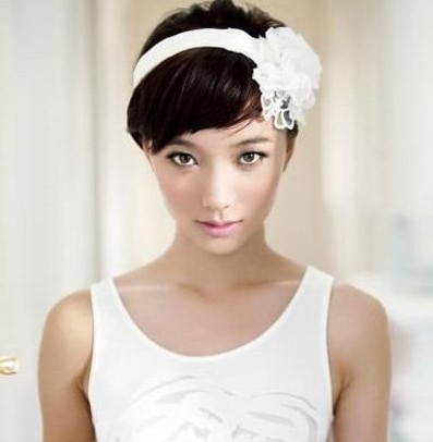 短发更有时尚范儿-短发新娘造型攻略-我要结婚