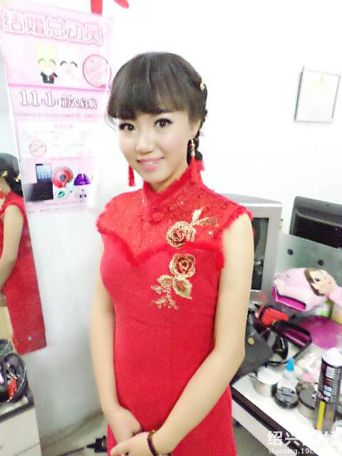 姐姐的试妆照,结婚那天我要考试去不了,遗憾。