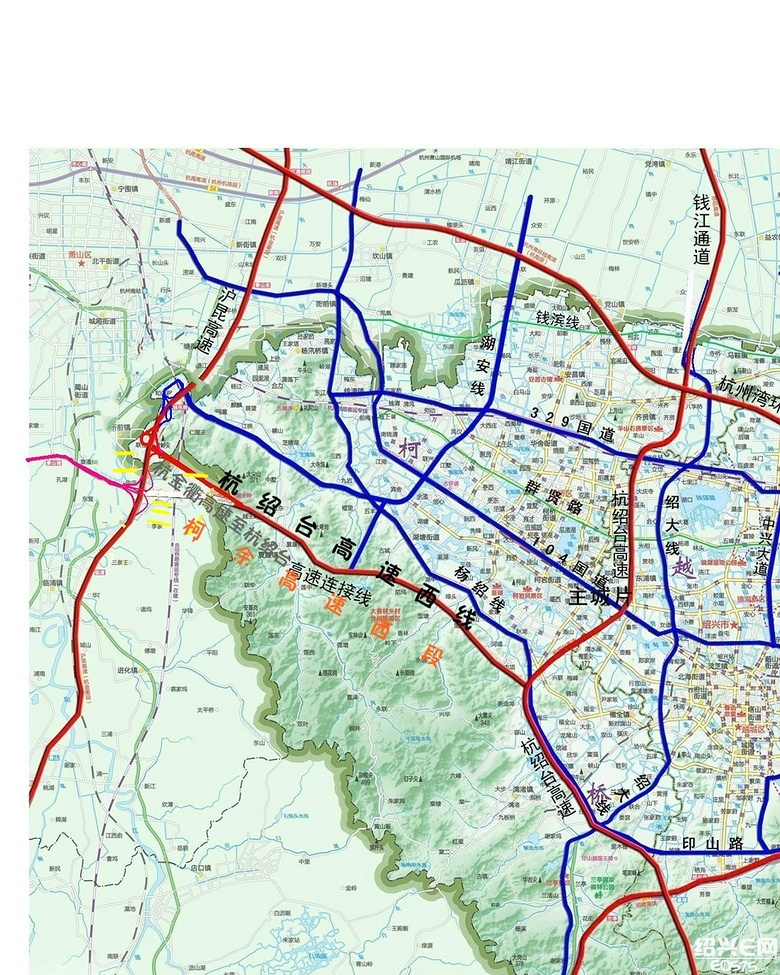 杭绍台高速西线明年底开工建设