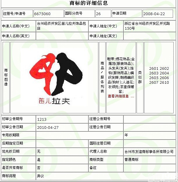 背靠背公司异议26类饰品9类眼镜不成立,笛儿拉