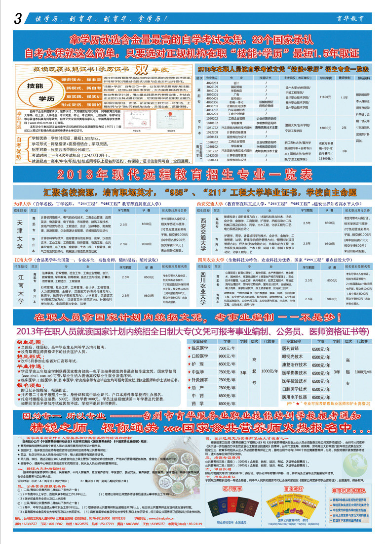 【宁波大学高起专、专升本】药学、护理、临床