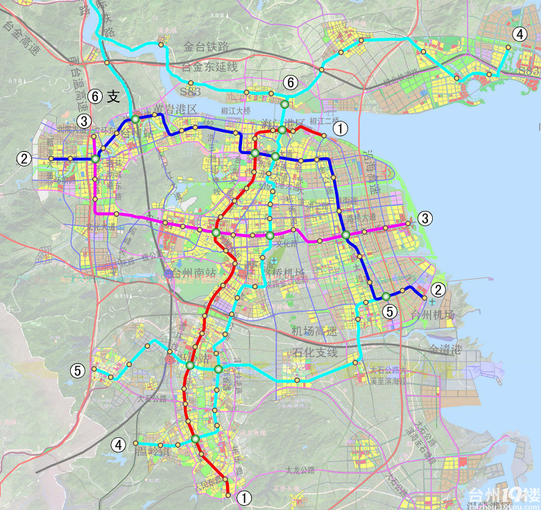 台州轻轨规划图大图