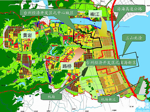 求台州经济开发区范围图与椒江区怎么分