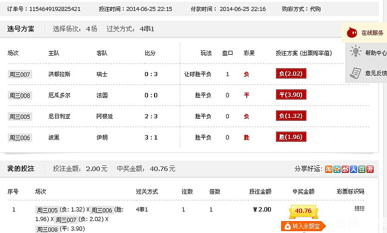世界杯来了,你赌球赢了还是输了?快来晒一晒淘